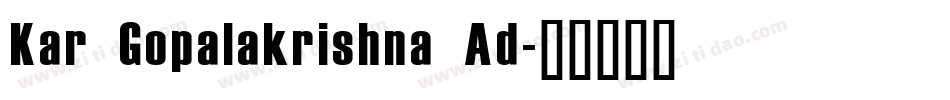 Kar Gopalakrishna Ad字体转换